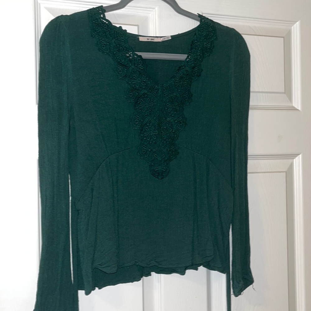 Emerald green blouse